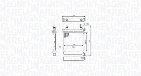 350213214500 Magneti Marelli Радіатор охолодження двигуна, додатковий